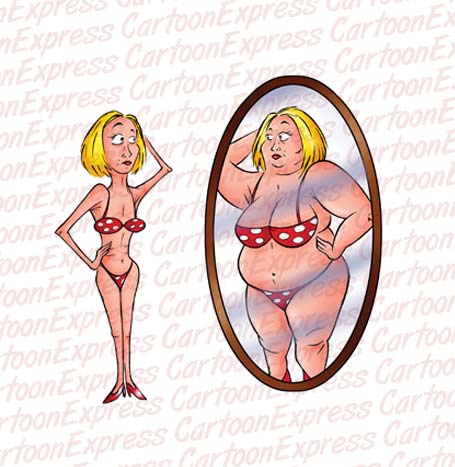 model anorexic mirror
